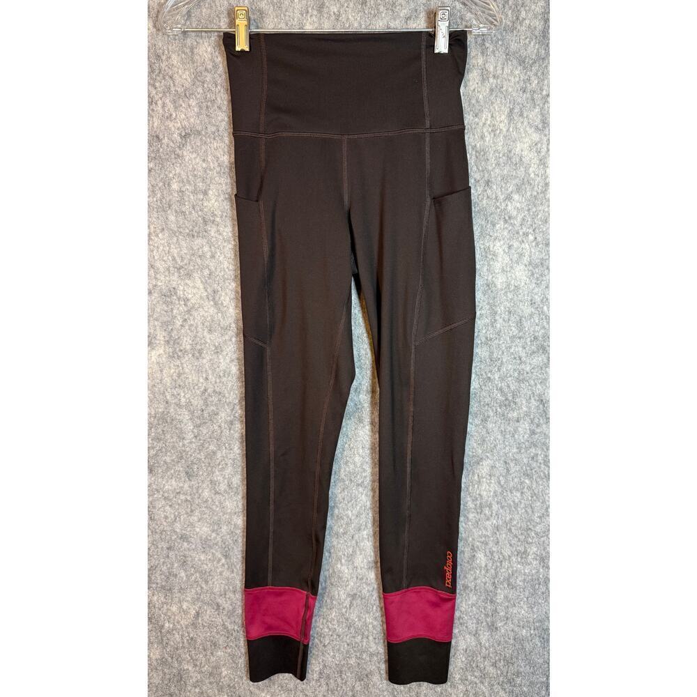 Cotopaxi Womens Brown Red 7/8 Lightweight Stretch Leggings Athleisure Pockets XS